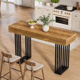 63" Bar Table, Industrial Counter-Height Table with Metal Frame for Bistro, Kitchen 3