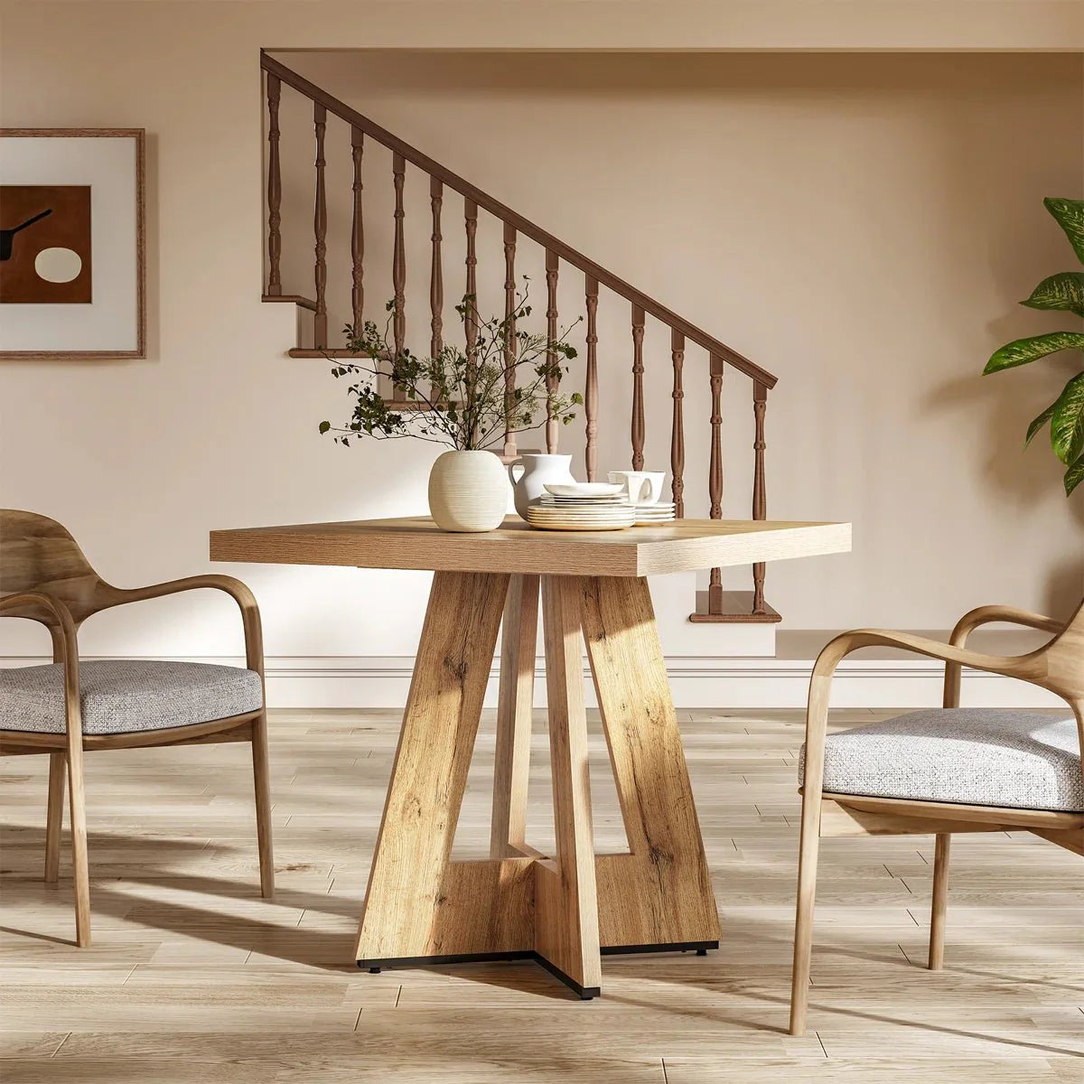 31.5" Dining Table, Square Kitchen Dinner Table for 2 - 4 People Tribesigns