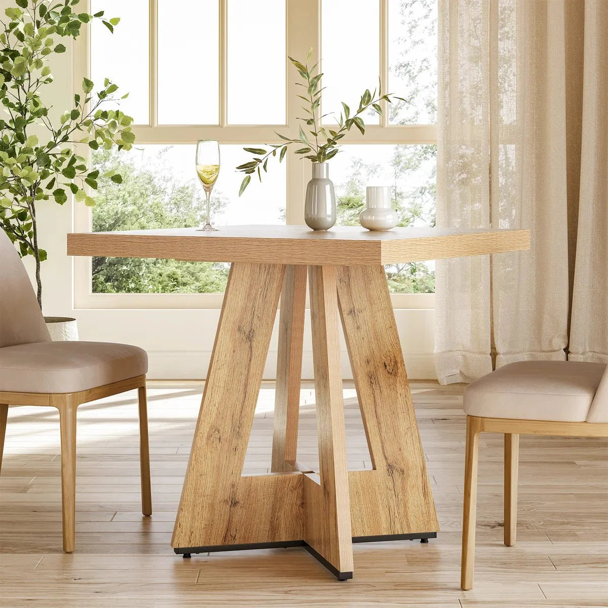 31.5" Dining Table, Square Kitchen Dinner Table for 2 - 4 People Tribesigns