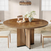 39" Wood Dining Table, Farmhouse Kitchen Table for 4 People Tribesigns 3