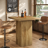 39.4" Square Bar Table, High Top Bistro Pub Cocktail Table Dining Table 3