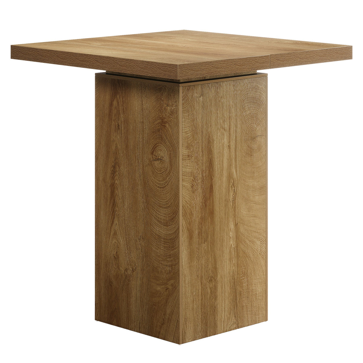 39.4" Square Bar Table, High Top Bistro Pub Cocktail Table Dining Table