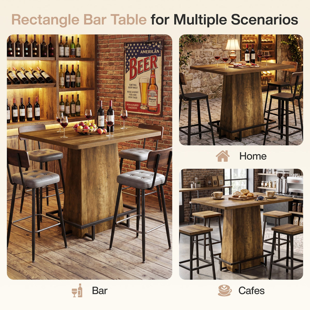 Rectangle Bar Table for Multiple Scenarios