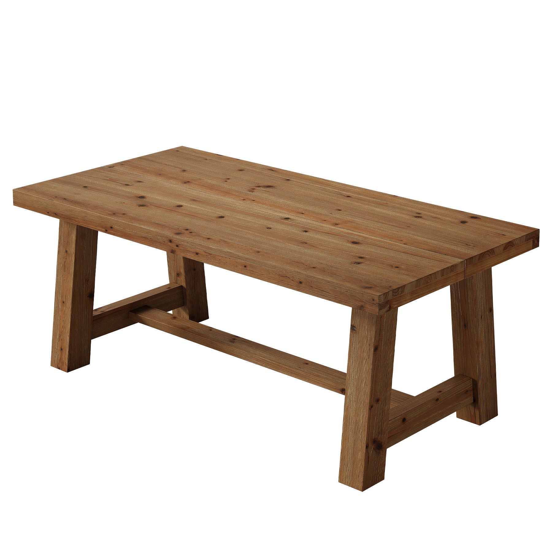 63" Solid Wood Dining Table, Rectangular Kitchen Table for 4-6 People
