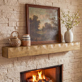 63" Fireplace Mantel Shelf, Solid Wood Wall Floating Mantel Shelf for Over Fireplace 3