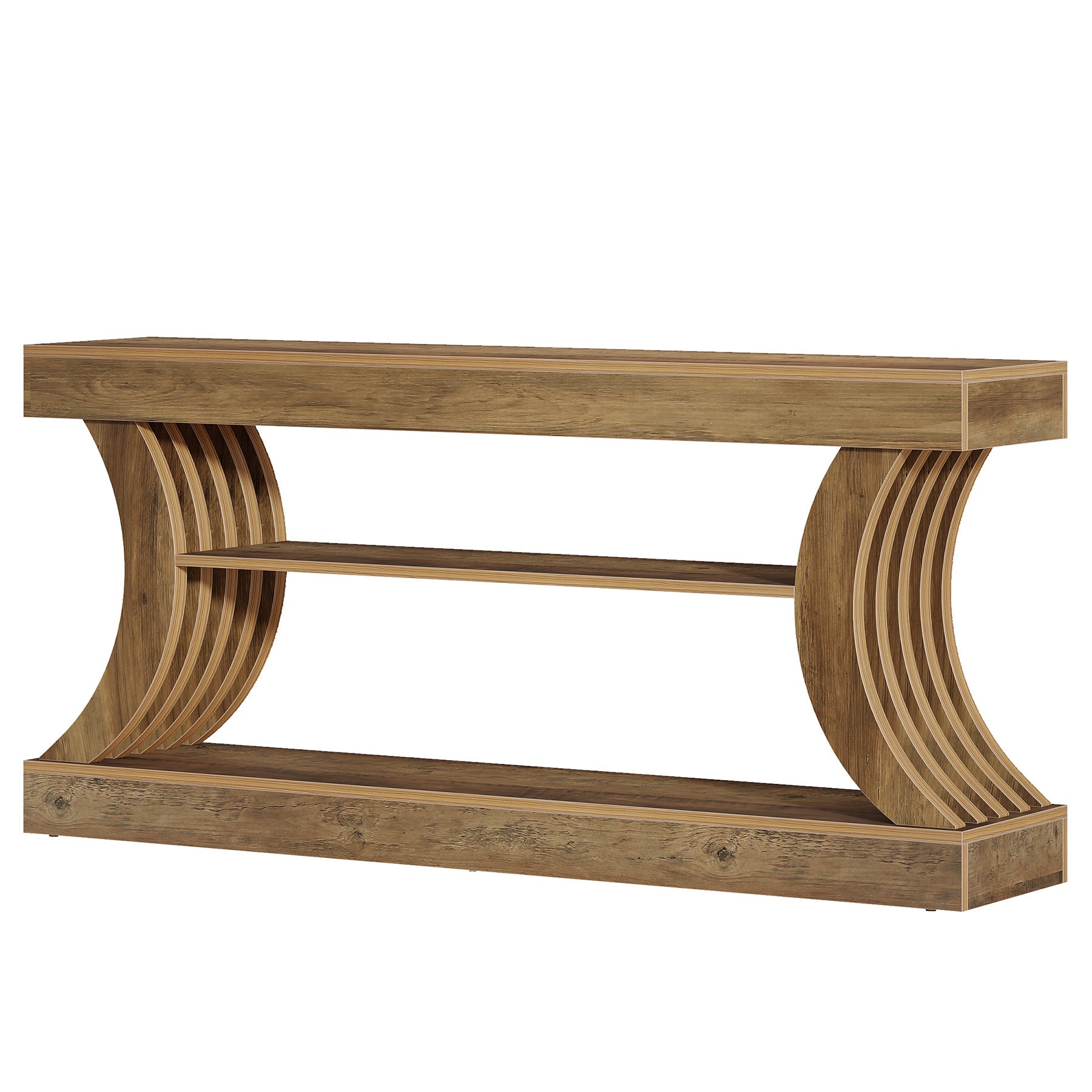 70.9" Console Table, 3-Tier Entryway Couch Table Behind Sofa