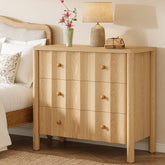31.5" Nightstand with 3 Drawers, Oversized Bedside Table for Bedroom 3