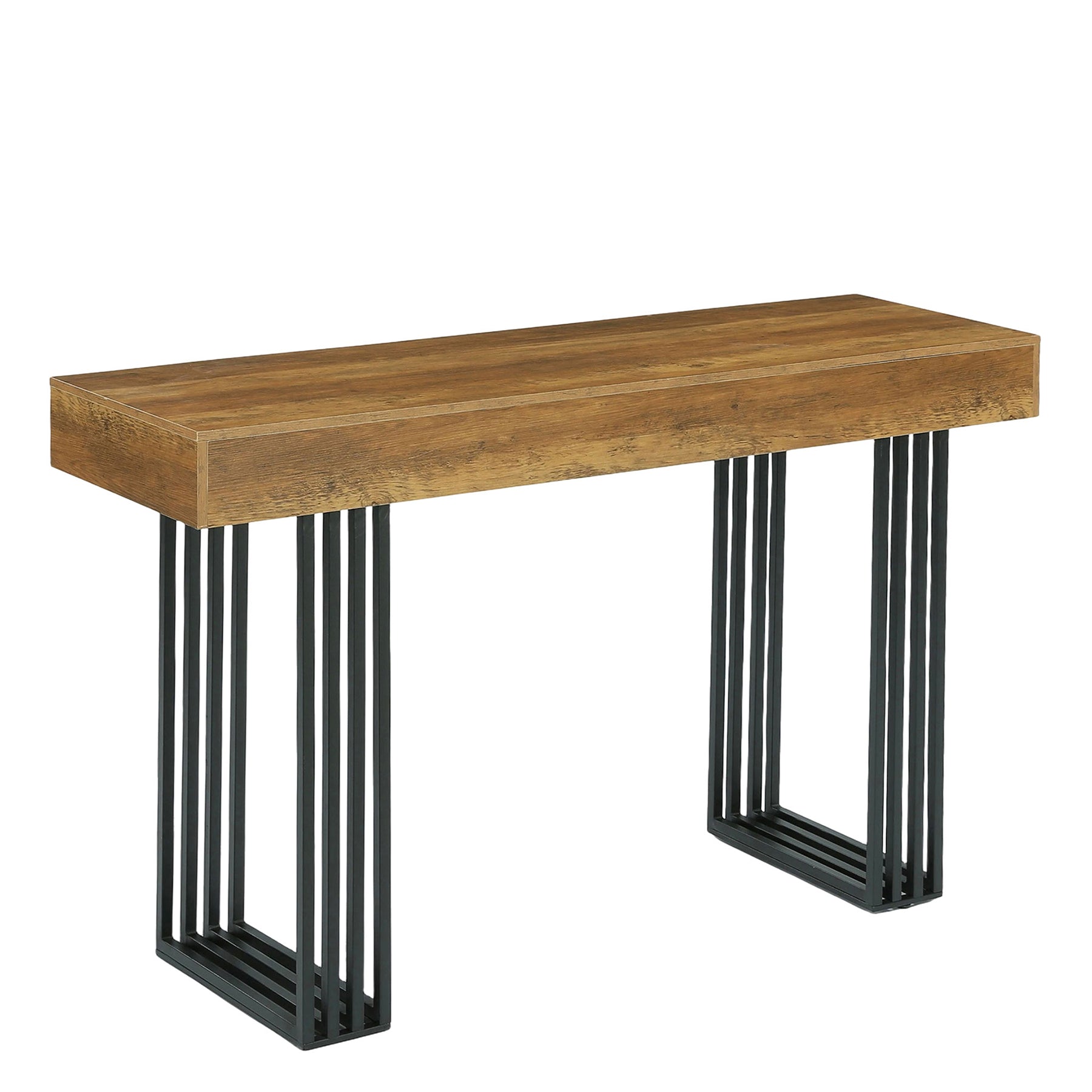 63" Bar Table, Industrial Counter-Height Table with Metal Frame for Bistro, Kitchen