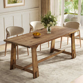 63" Solid Wood Dining Table for 4-6 People, Rustic Farmhouse Kitchen & Dining Room Table 3