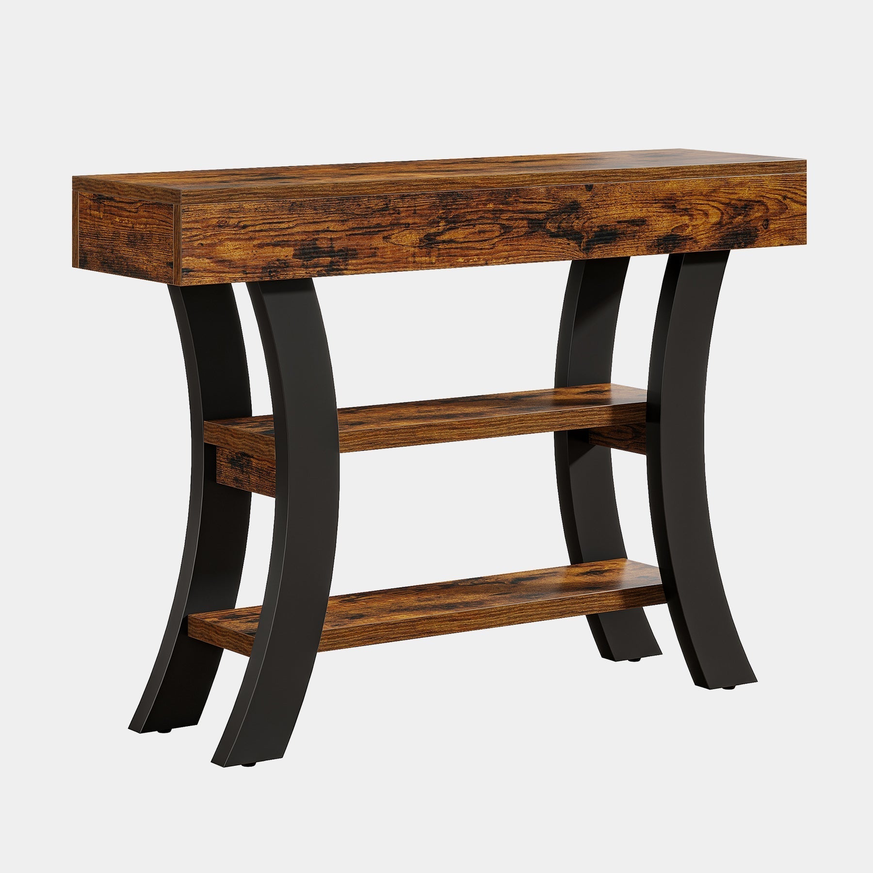 41" Console Table, Sofa Entryway Table with Storage Shelves Tribesigns