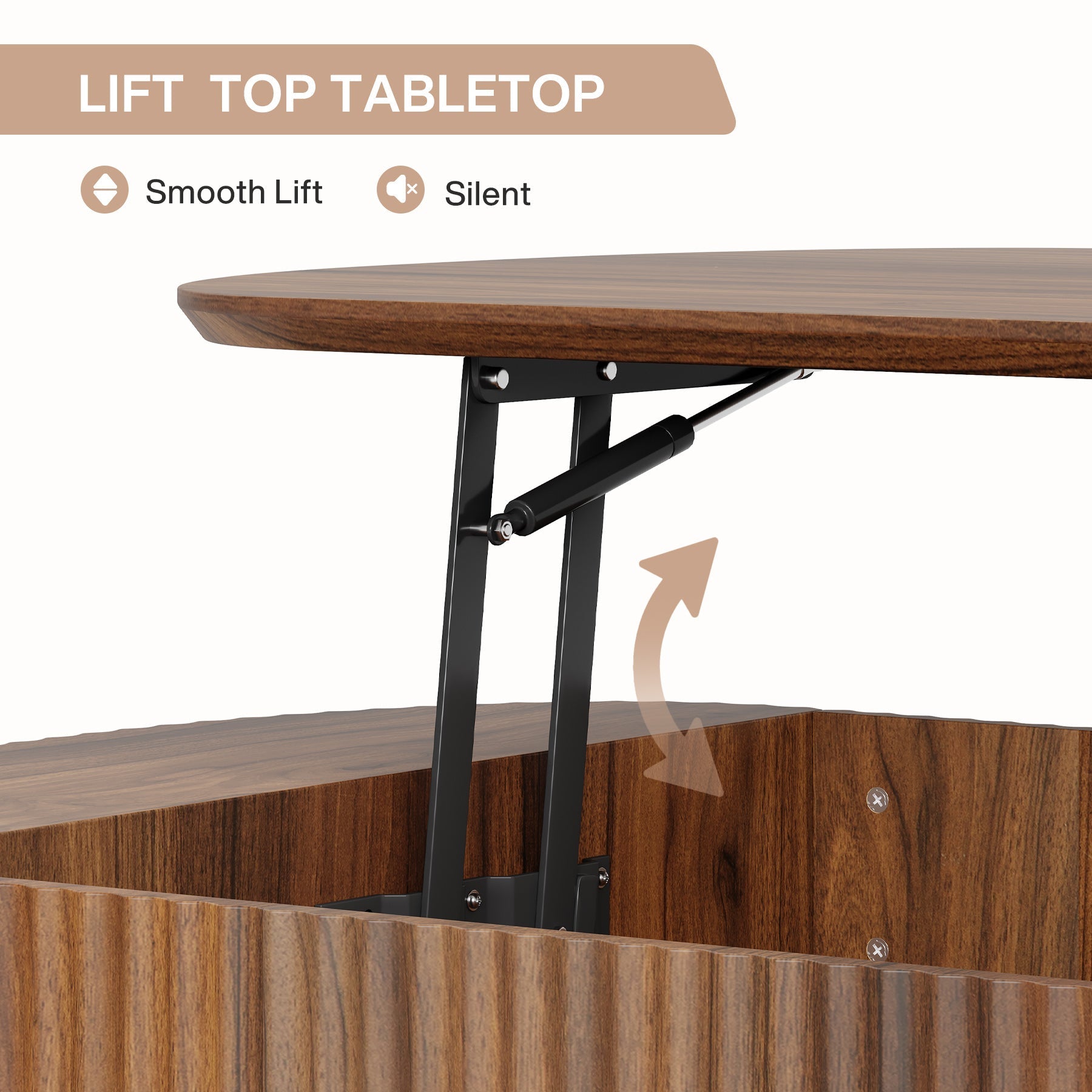47" Coffee Table, Lift Top Accent Table With Hidden Compartment And Storage Shelf Tribesigns