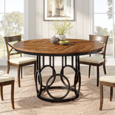 47" Wood Dining Table, Round Kitchen Table for 4 - 6 People Tribesigns 3