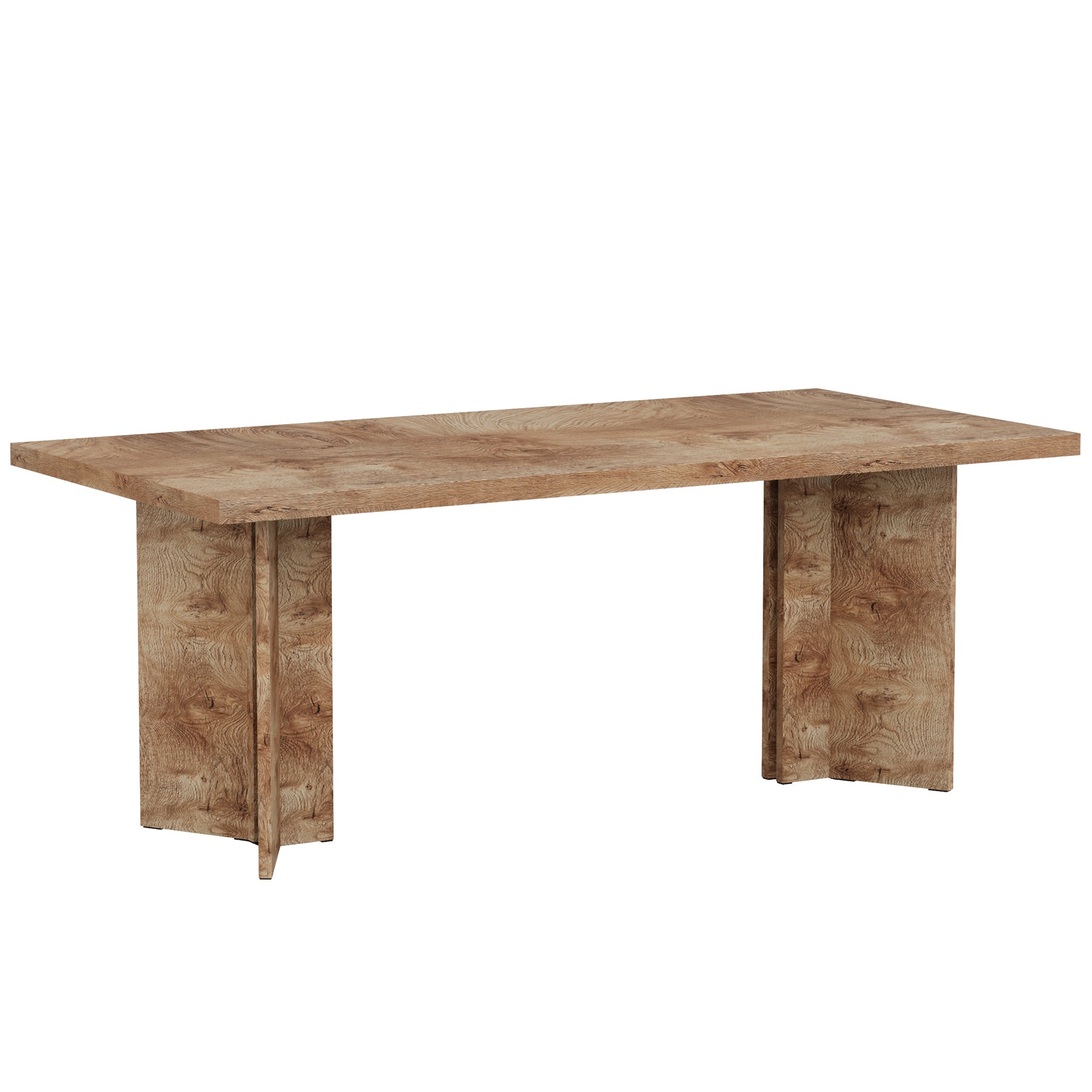 63" Dining Table, Farmhouse Kitchen Table with Large Tabletop for 4-6