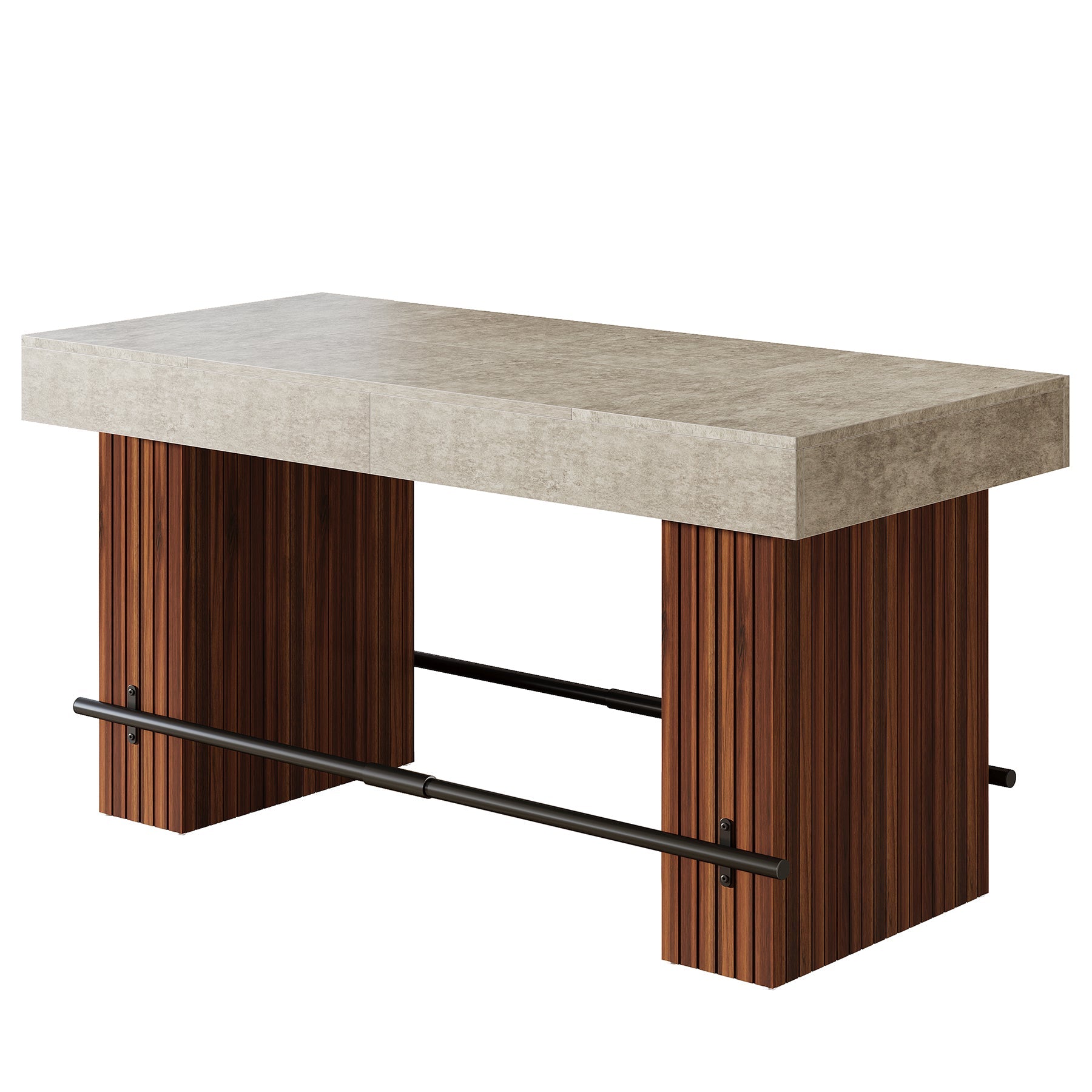 63" Bar Table, Industrial Counter Height Pub Dining Table
