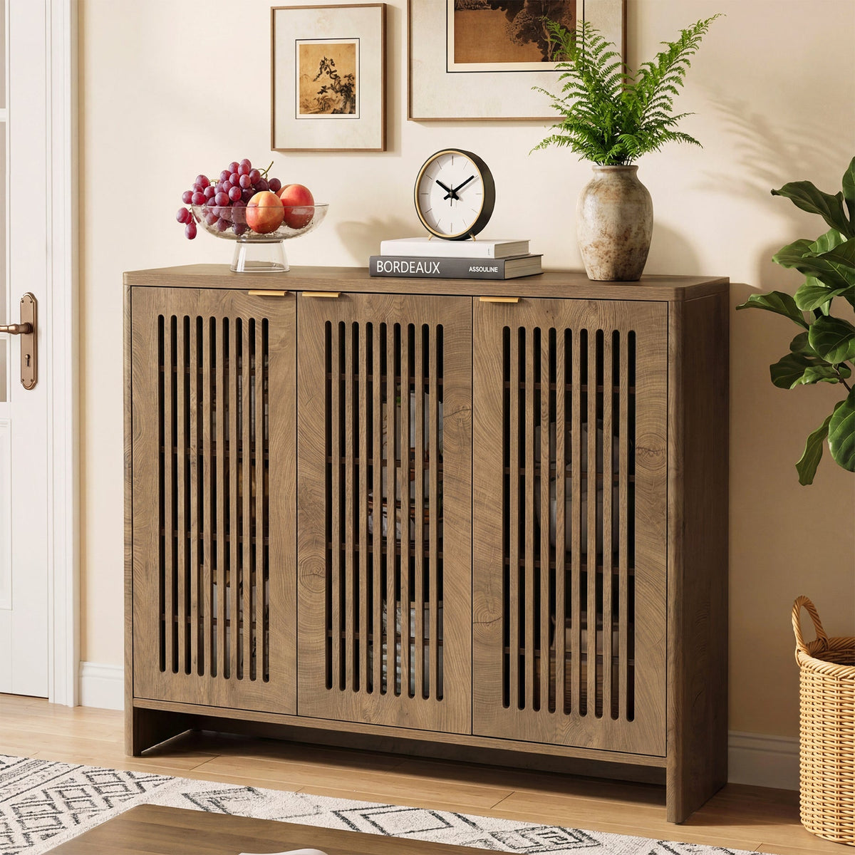 47" Buffet Cabinet with Storage, Sideboard Cabinet with Adjustable Shelves for Dining Room
