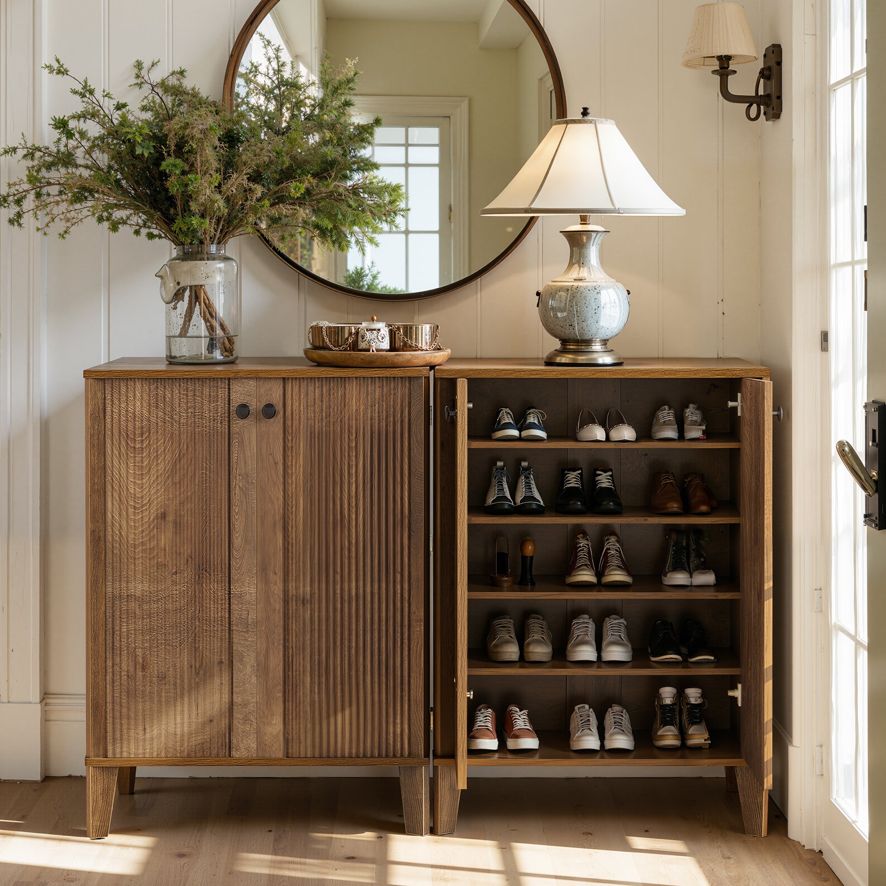 6-Tier Shoe Cabinet with Doors, 30 Pairs Entryway Shoes Rack Organizer