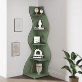 5 - Tier Corner Shelf, Modern Wall Corner Bookshelf Bookcase Tribesigns 3