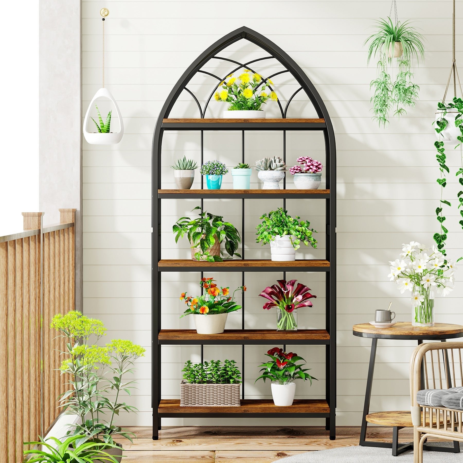 5-Tier Plant Stand, 74.8" Plant Shelf Flower Potted Stand Rack Tribesigns