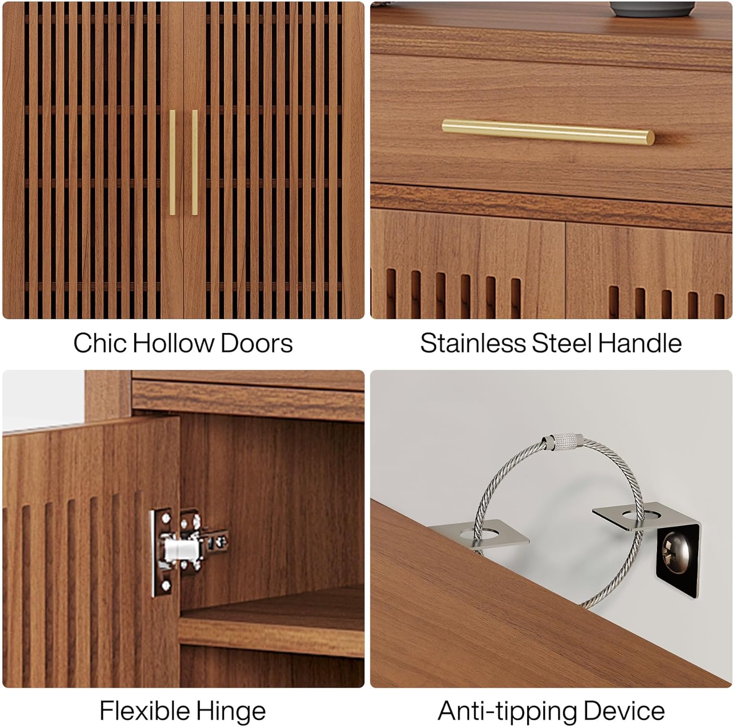 5-Tier Shoe Cabinet, Freestanding Shoe Rack Organizer with Adjustable Shelves