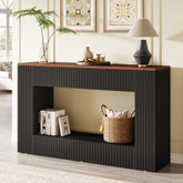 55" Console Table, Wood Entryway Table Sofa Table with Storage Tribesigns 3