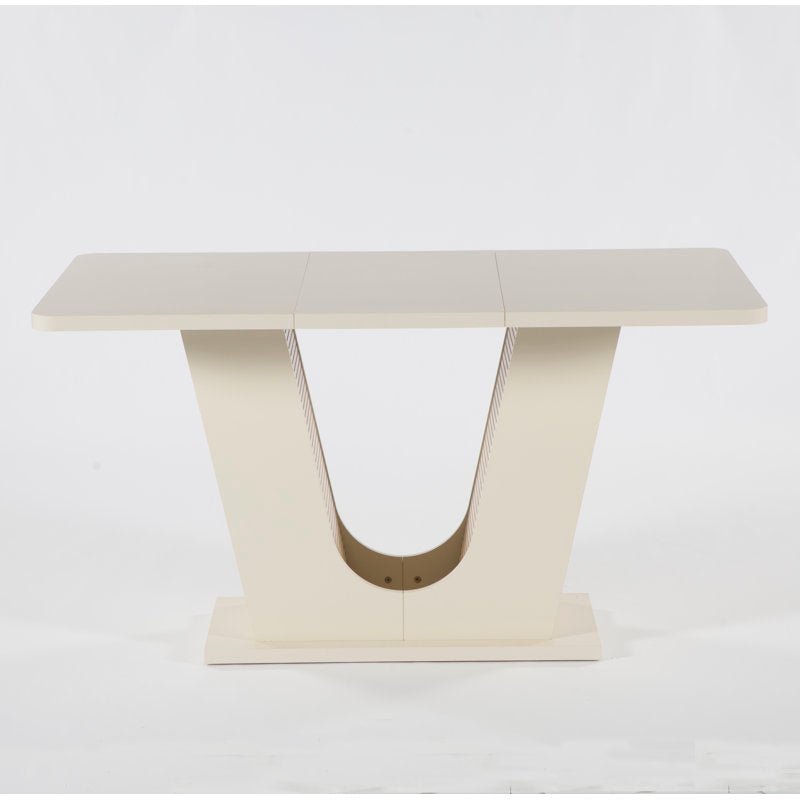 55" Dining Table, Modern Kitchen Table With U - shaped Base Tribesigns