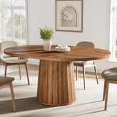 55" Dining Table, Wood Oval Kitchen Dinner Table Tribesigns 3
