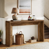 55" Rustic Console Table, Farmhouse Sofa Table Hallway Table Tribesigns 3