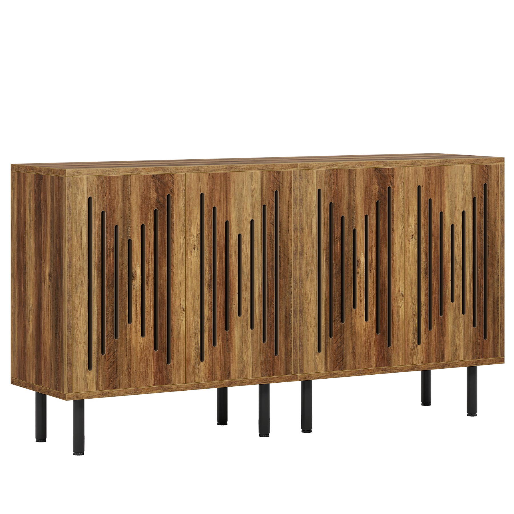 Sideboard Buffet, Set of 2 Storage Cabinet with Adjustable Shelves