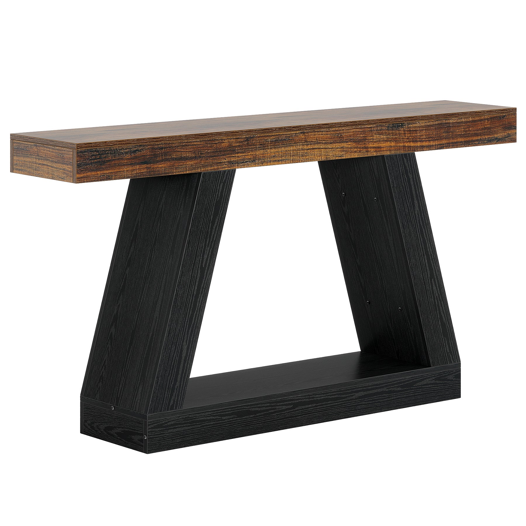 55" Console Table, Farmhouse EntryWay Sofa Table with Storage
