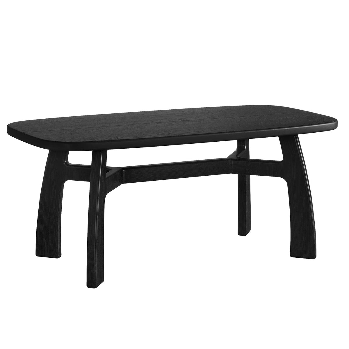63" Dining Table for 6-8, Solid Wood Kitchen Table with H-Frame for Dining Room