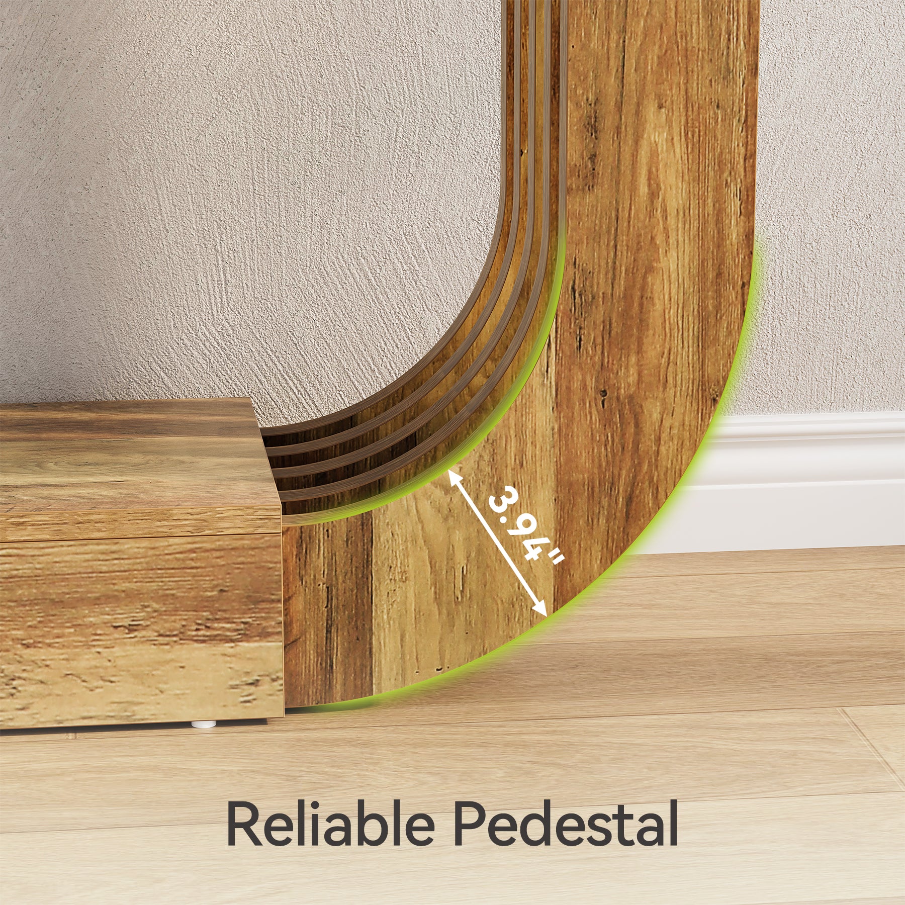 70.9" Console Table, 2-Tier Sofa Table with U-Shaped Pedestal