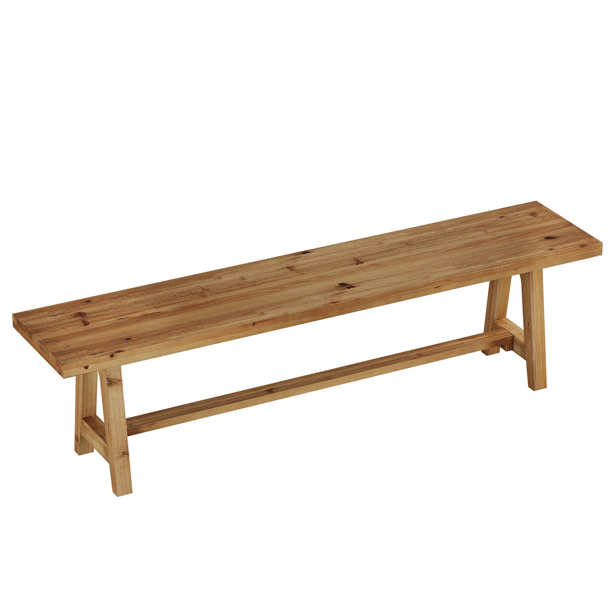 63" Solid Wood Dining Bench, Farmhouse Kitchen Bench for Dining Room, Kitchen