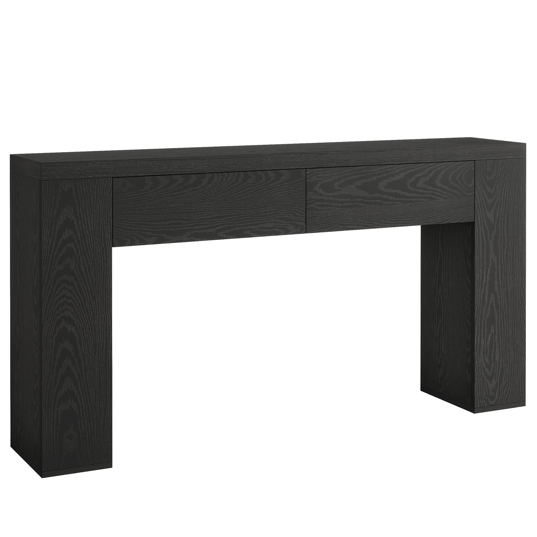 63" Console Table, Rustic Sofa Hallway Table with Drawers