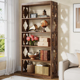 6-Tier Bookshelf, 70-Inch Wood Bookcase with Storage Shelves Tribesigns 3