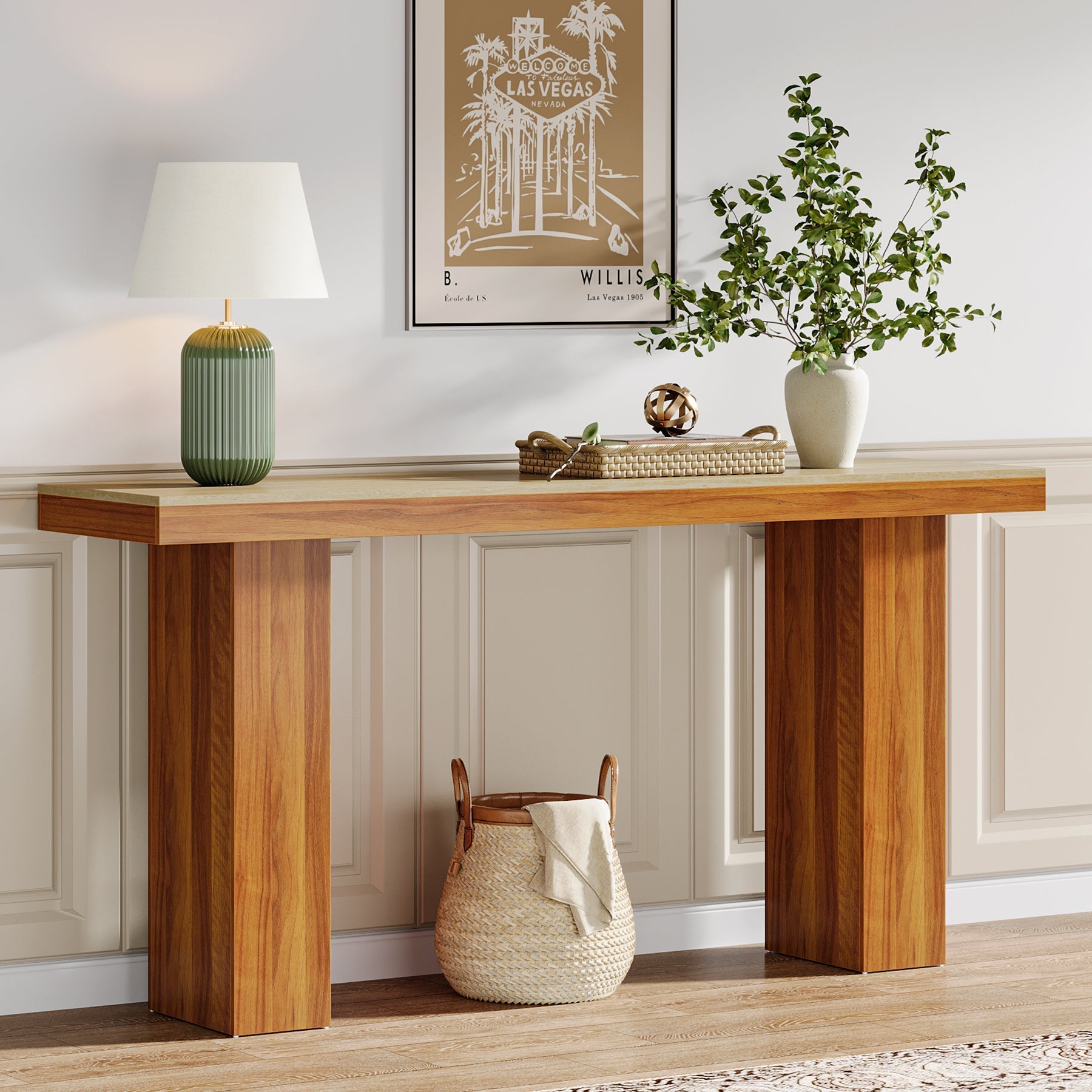 62.9" Console Table, Narrow Sofa Table Entryway Table Tribesigns