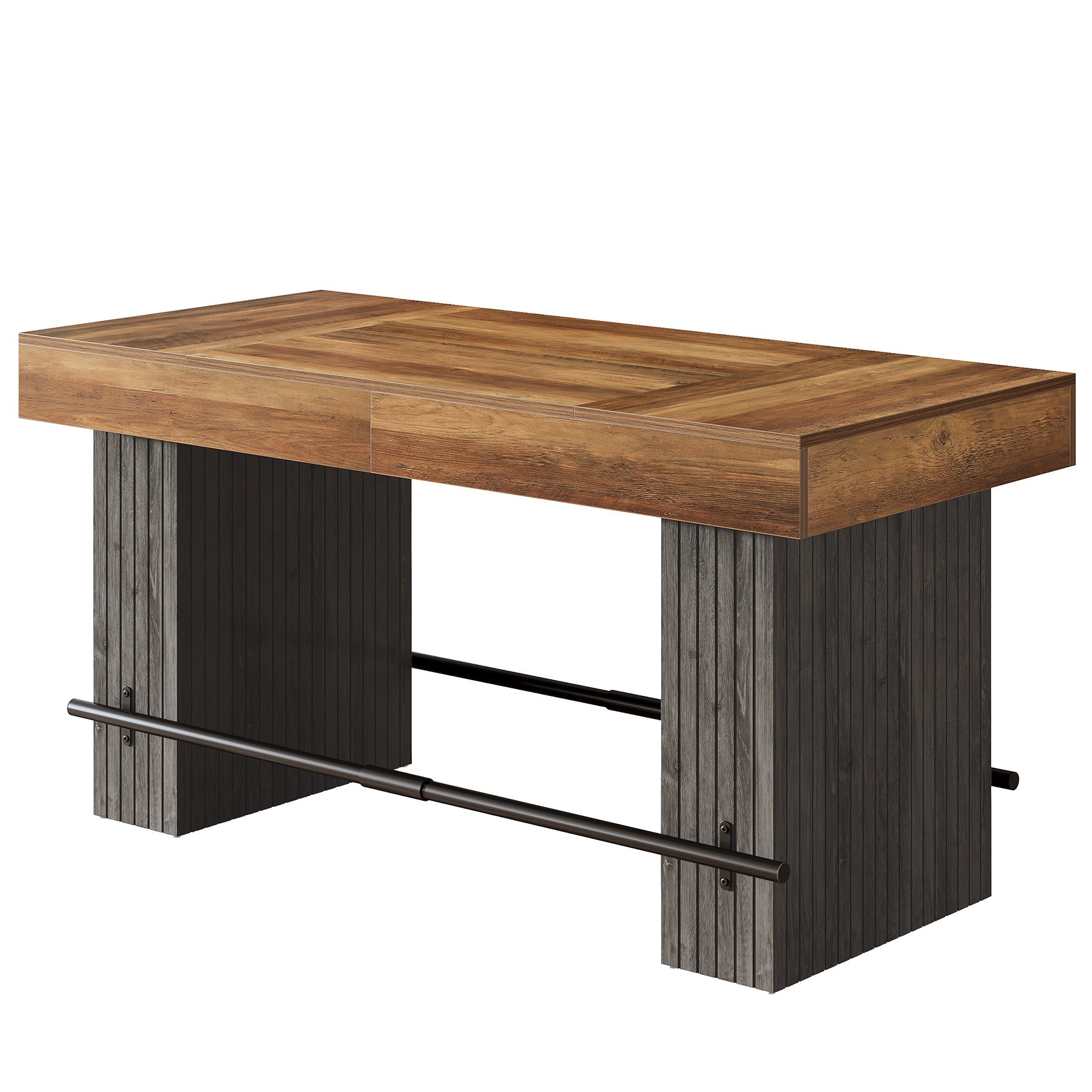 63" Bar Table, Industrial Counter Height Pub Dining Table Tribesigns