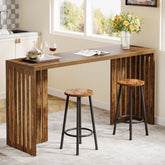 63" Bar Table, Rectangular High Top Kitchen & Dining Table(Only Table) Tribesigns 3