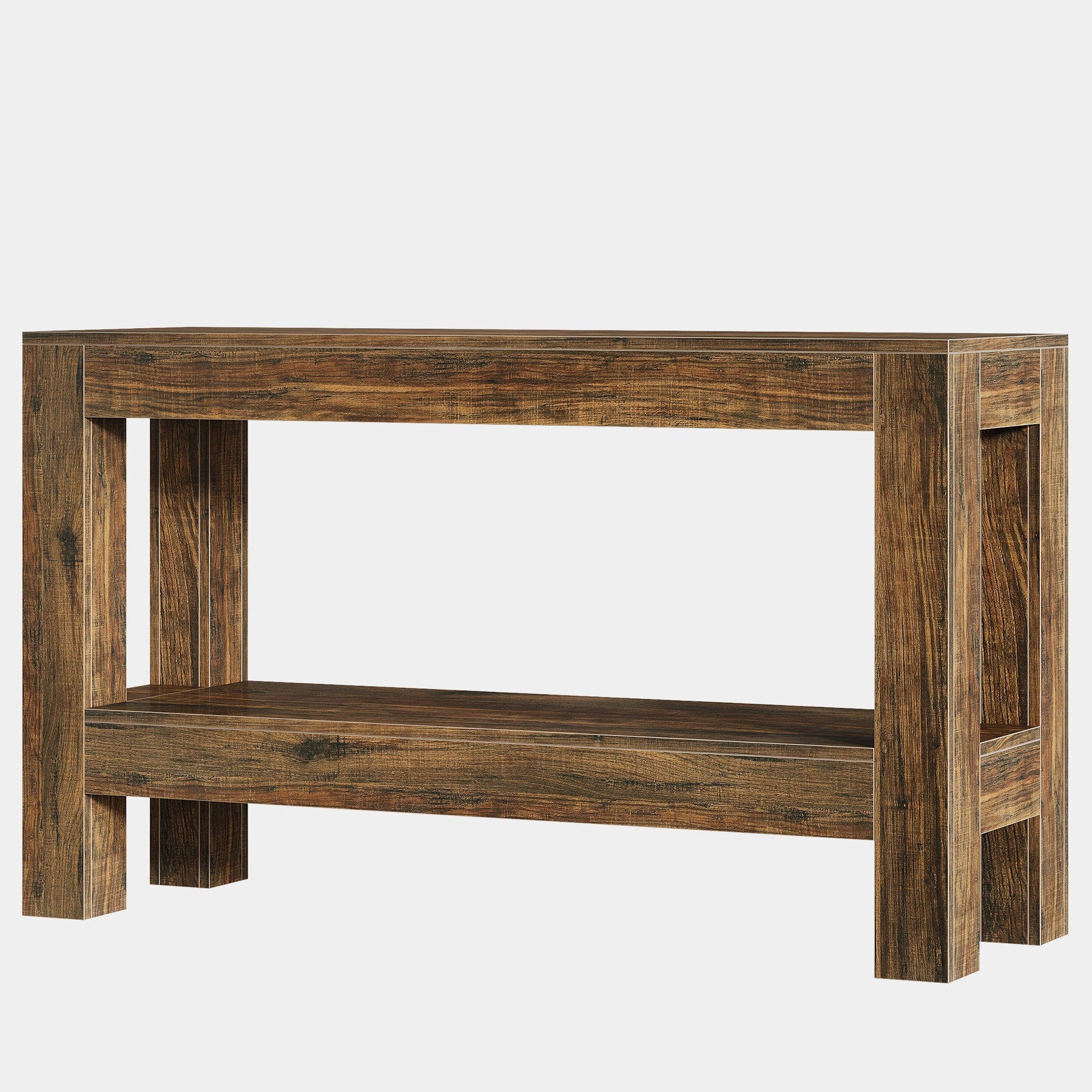 63" Console Table, Farmhouse 2 - Tier Entryway Table Sofa Table Tribesigns