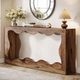 63" Console Table, Farmhouse Entryway Table Couch Table Behind Sofa Tribesigns 3