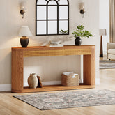 63" Console Table, Fluted Sofa Table Entryway Foyer Table Tribesigns 3