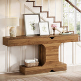 63" Console Table, I - Shaped Farmhouse Sofa Table Entryway Table Tribesigns 3