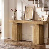 63" Console Table, Wooden Entryway Table Foyer Stand Tribesigns 3