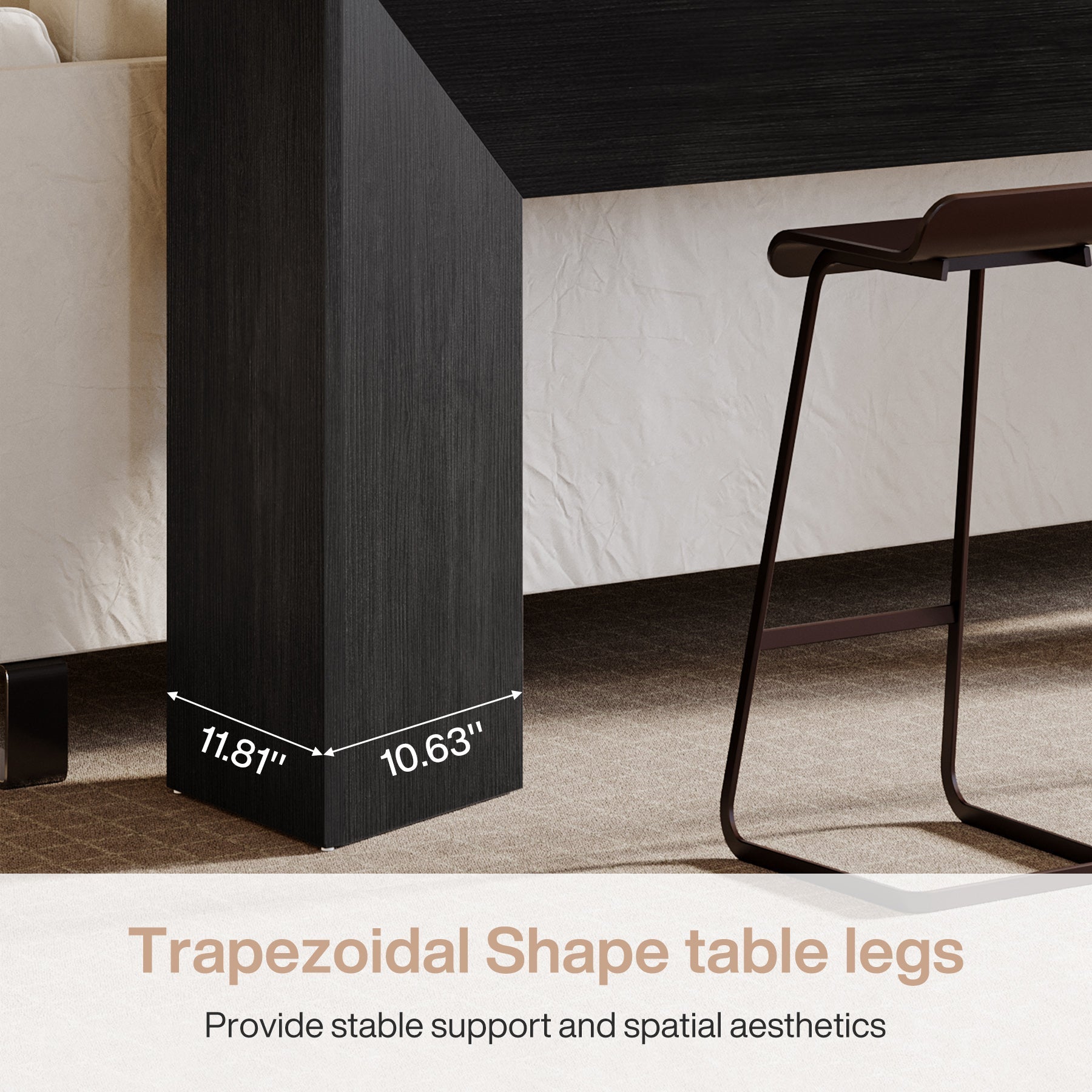 63" Console Table, Wooden Sofa Table Hallway Foyer Table Tribesigns