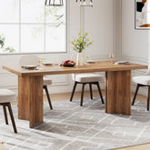 63" Dining Table, Farmhouse Kitchen Table with Large Tabletop for 4-6 Tribesigns 3