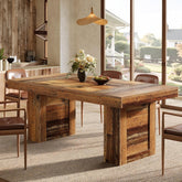 63" Dining Table, Rectangle Farmhouse Kitchen Dinner Table for 6 People Tribesigns 3