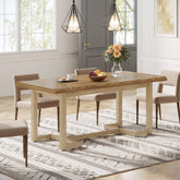 63" Dining Table, Rectangular Wood Kitchen Table for 4-6 Tribesigns 3