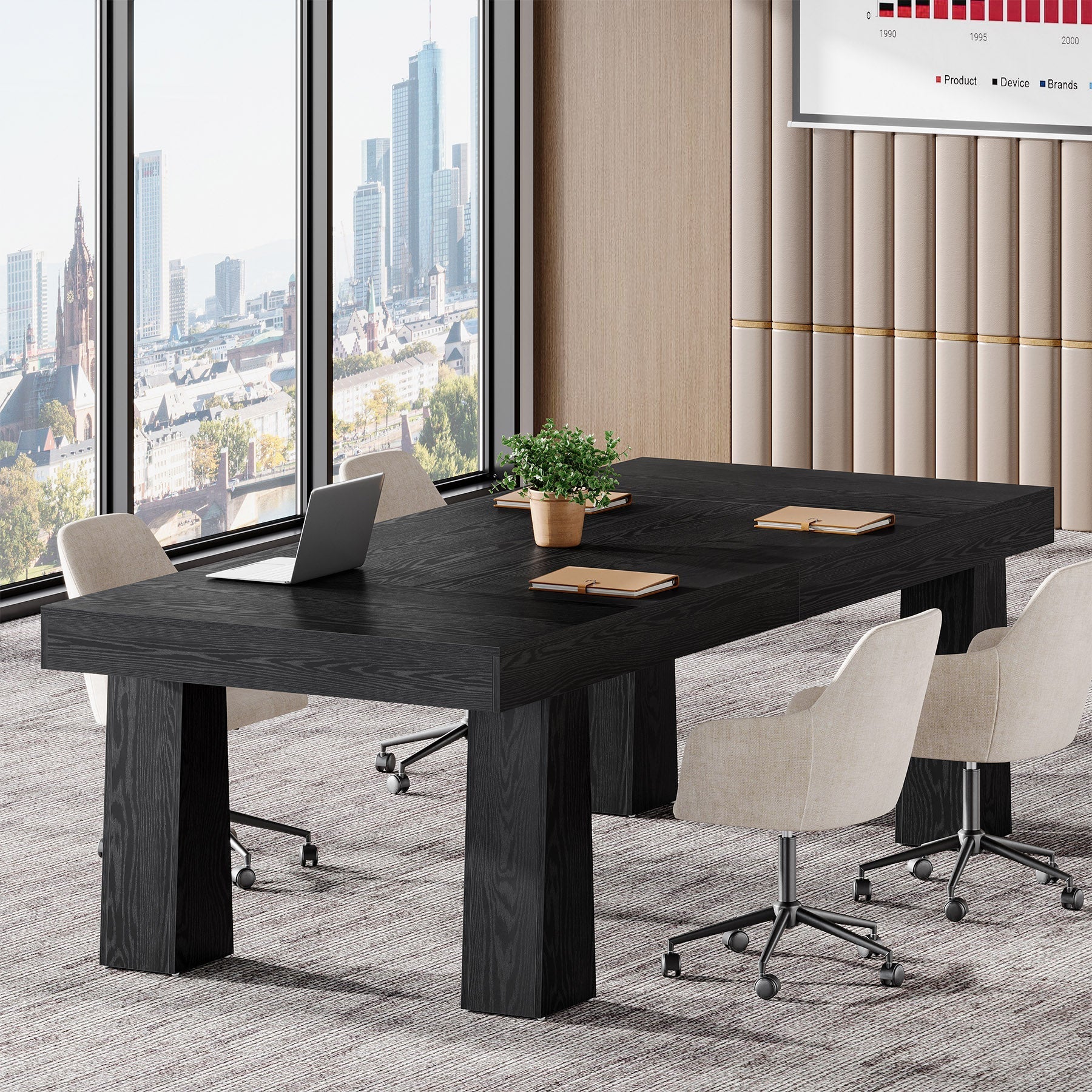 63" Executive Desk, Modern Home Office Desk Computer Desk Tribesigns