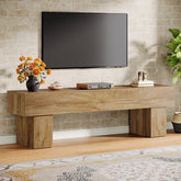 63" Farmhouse TV Stand, Media Console Table Entertainment Center Tribesigns 3