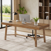 71" Executive Desk, Farmhouse Office Computer Desk with Sturdy Leg 3