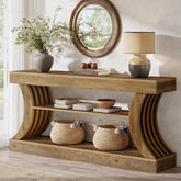 70.9" Console Table, 3-Tier Entryway Couch Table Behind Sofa 3